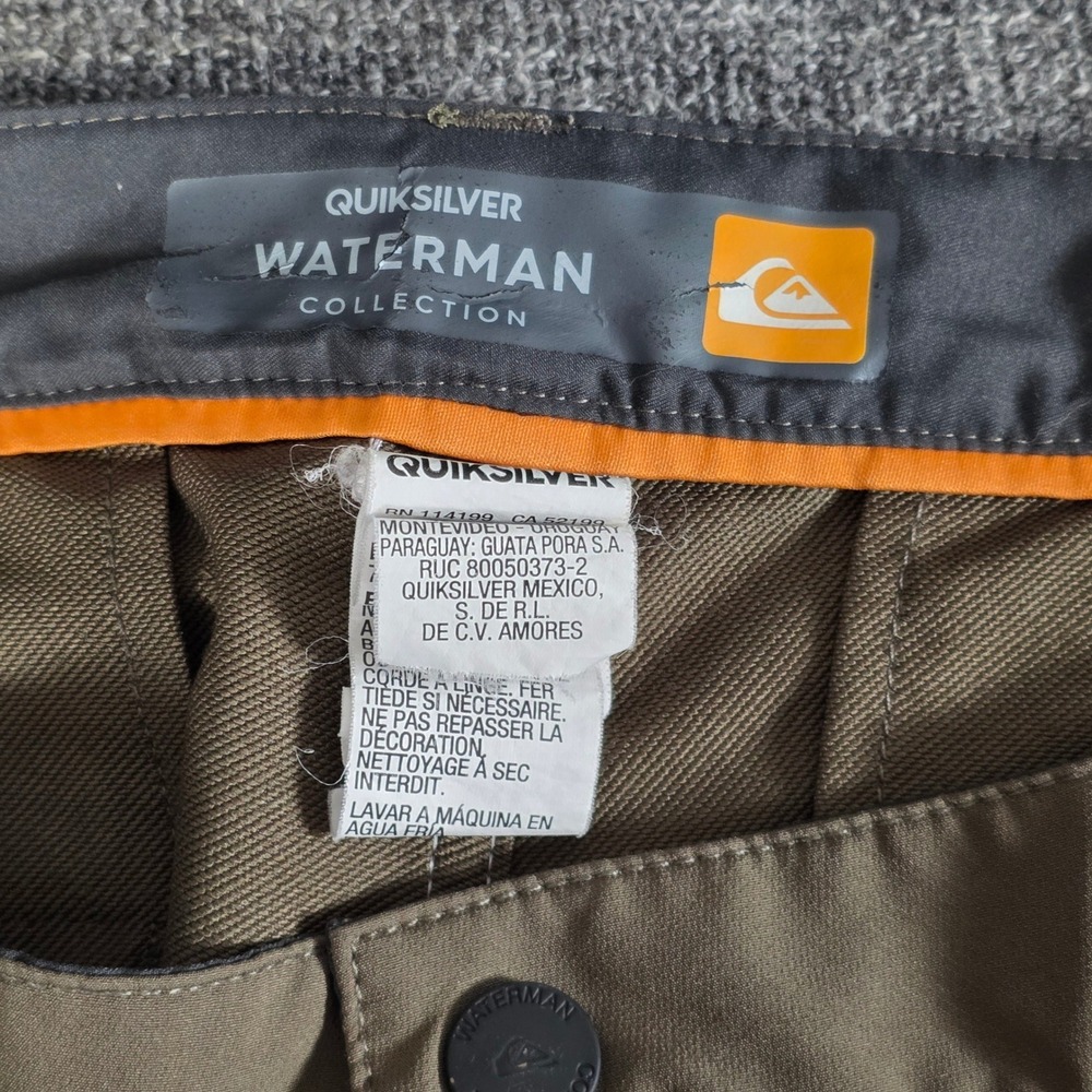 Quiksilver Waterman Hybrid Shorts Mens 37 Olive Green Tech Utility Performance - Picture 10 of 13